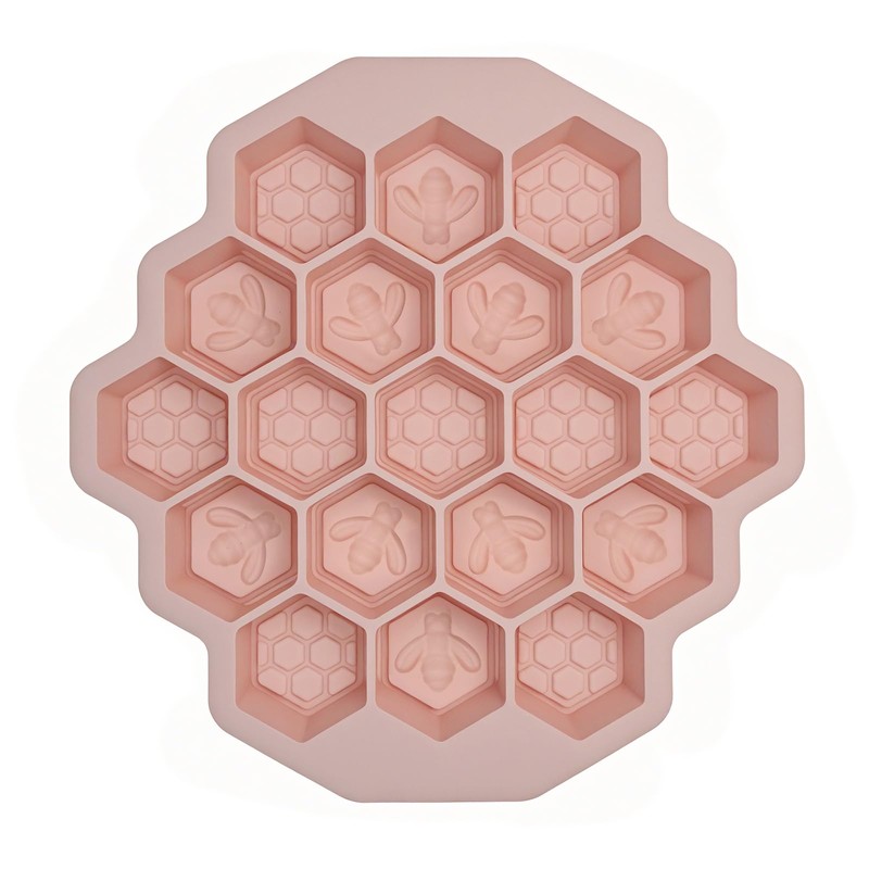 Zilphoba 2pcs Honeycomb Silicone Mold, Non-Stick 19 Cavities Bee Silicone