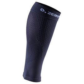 Zeropoint OX Adults Compression Socks, Performance Calf Sleeves, Unisex, Kompressionsbandagen Compression Performance Calf Sleeves OX, Deep Black, X-Large