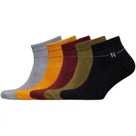 NUDUS Mens Premium Bamboo Rayon Socks - 5 Pair Low Cut Socks - 10-13 Shoe Size