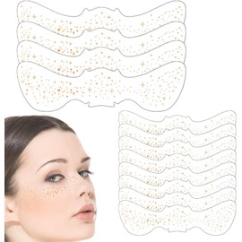 Pegatina De Tatuaje De Pecas, 10 Unidades Temporal Pegatinas Faciales Con Purpurina, Parches De Maquillaje Cosmético Facial Decoración De Transferencia Para Mujeres Y Niñas