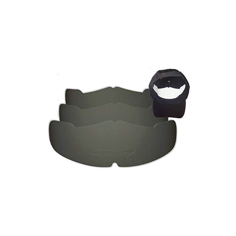 3Pk. Black Manta Ray Baseball Cap Crown Inserts Shapers for