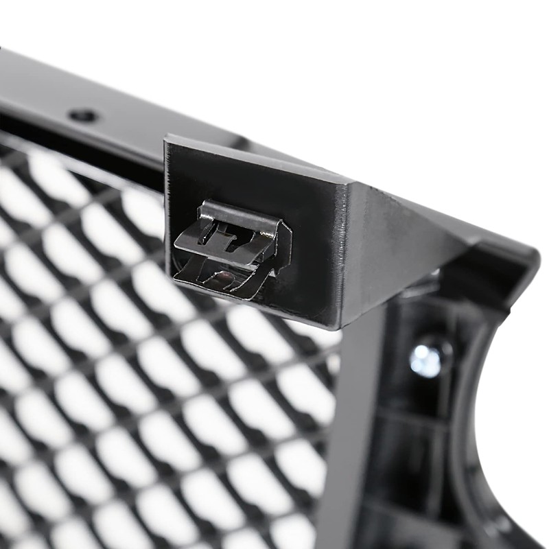 Spec-D Tuning Glossy Black Honeycomb Mesh Front Hood Grille Compatible