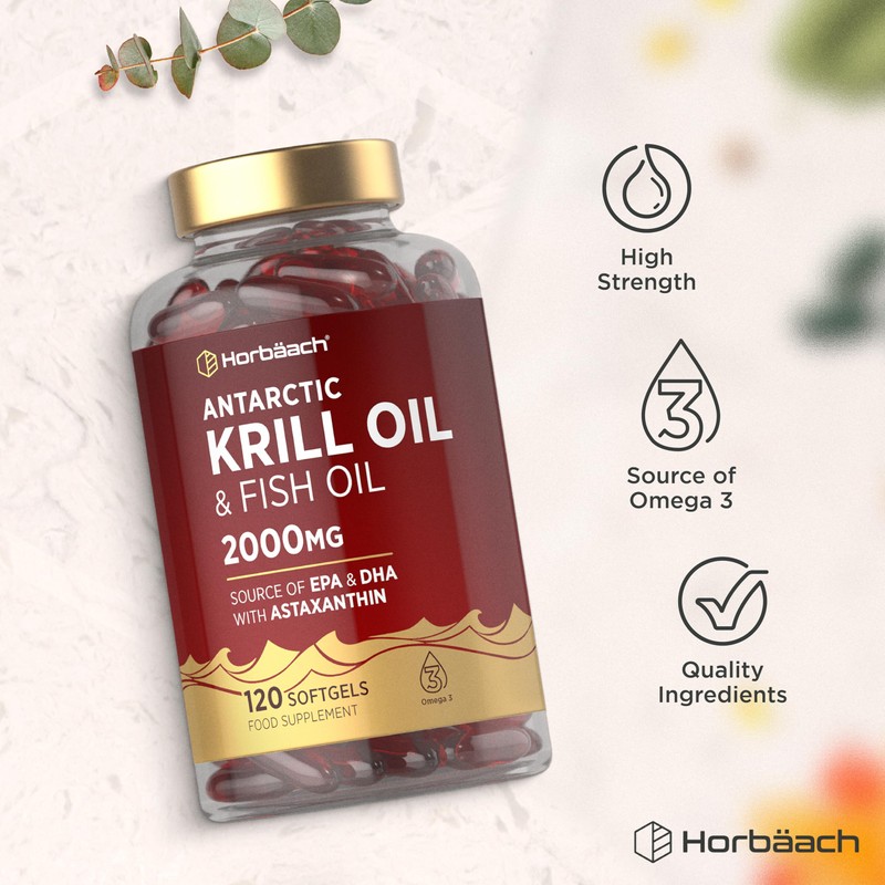 Antarctic Krill Oil Capsules 2000mg | 120 Softgels | High