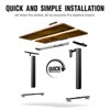 Veken 47.2" Standing Desk Electric, Height Adjustable Sit Stand Up,