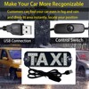 NBWDY Led Light Signs for Car,Blue Taxi Sign for Car