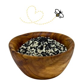 Raw Essentials Sesame Seeds Tuxedo Blend– Sweet and Nutty – Use to Top Rice Dishes, Sushi, Stir Fries, and Vegetables – Non-GMO, Gluten Free, Vegan, & Paleo – 8 Ounce Bottle