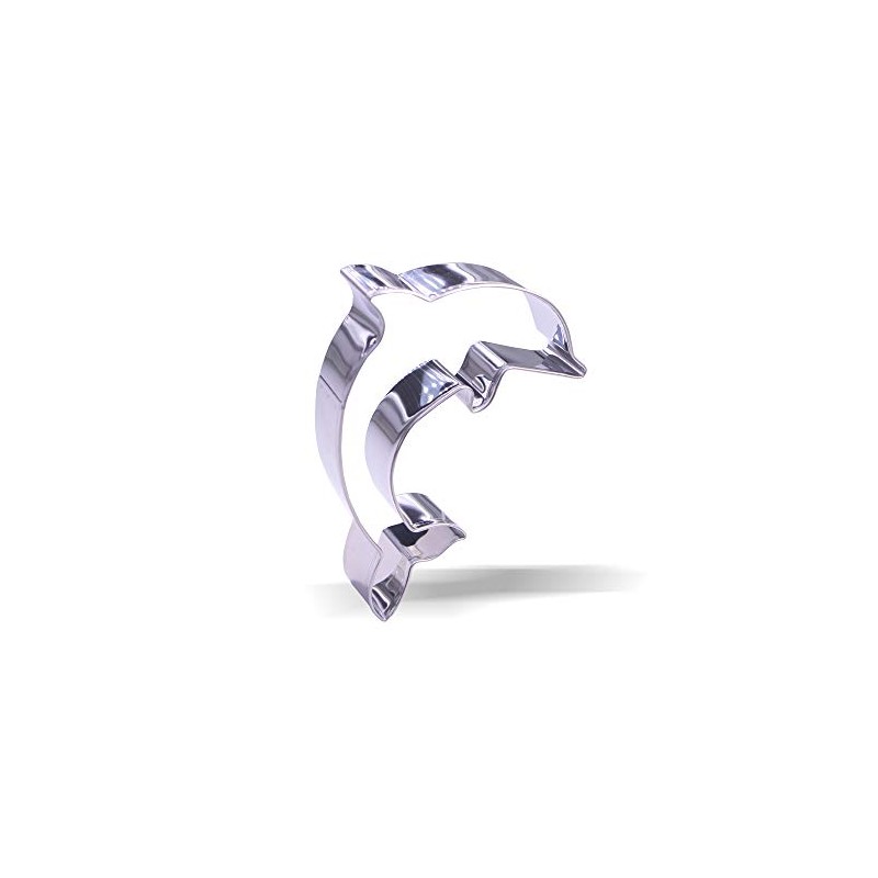 10.2 cm Dolphin Cookie Cutter - Stainless Steel