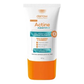 Gel Hidratante Darrow Actine Aquaforce para Piel Grasa y Mixta, con Ácido Hialurónico y Vitamina C