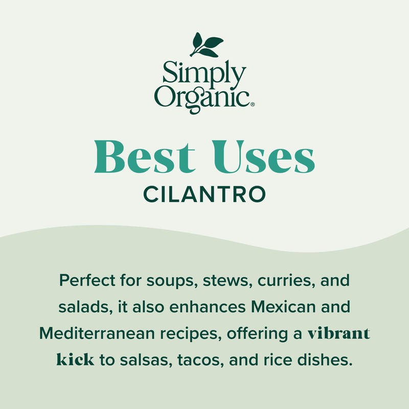 Simply Organic Cilantro Certified Organic, 0.78-Ounce Container