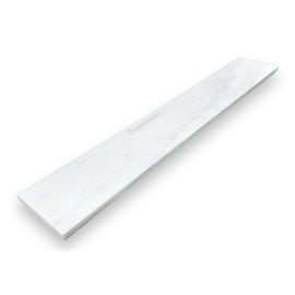 Eastern White Marble Shower Curb Top for Schluter Kerdi Board, Tile Redi Shower Pan System, Backsplash, Marble Jambs (Polished, 6" x 36")