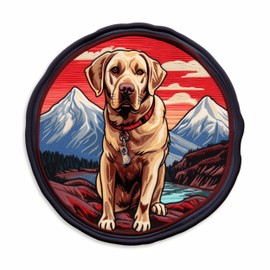 Yellow Labrador Dog Patch 3" Iron-on Embroidered Sublimated Applique for Clothing Vest, Sew-on Decorative Embroidery, Animal Badge Emblem, Dog Breed Souvenir, Canine, K9, Best Friend, Furry Family Pet
