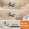 TALOYA 42 Inch Ceiling Fans with Lights Led Remote Control
