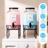 FillTouch 2 Pack 1 Gallon/128 oz Glass Laundry Detergent Dispenser,