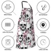 Fenmshairy Sugar Skull and Cherry Blossoms Waterproof Bib Apron with