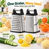 4-Sided Stainless Steel Box Grater for Vegetable Prep – Multi-Surface