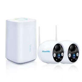NoahTec Wireless Outdoor 2K Security Camera Kit, IP67 Waterproof, 64GB Storage, Alexa Compatible with Motion Detection, Ideal for Home Surveillance