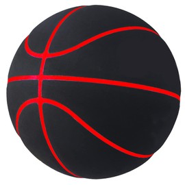 Standard 5/6/7 Basketball, Non-Slip And Wear-Resistant Microfiber Suede, No Logo Ball, Suitable for Indoor And Outdoor Training And Competition, Suitable As A Signature, Gift,Red edge,No. 7