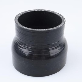 AC PERFORMANCE AC PERFORMANCE ID 3.65" to 3" (93mm to 76mm) Silicone Hose Straight Reducer 4-Ply Reinforced Black, 3" Length