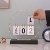Perpetual Flip Calendar with LED Light Durable Construction Metal Art