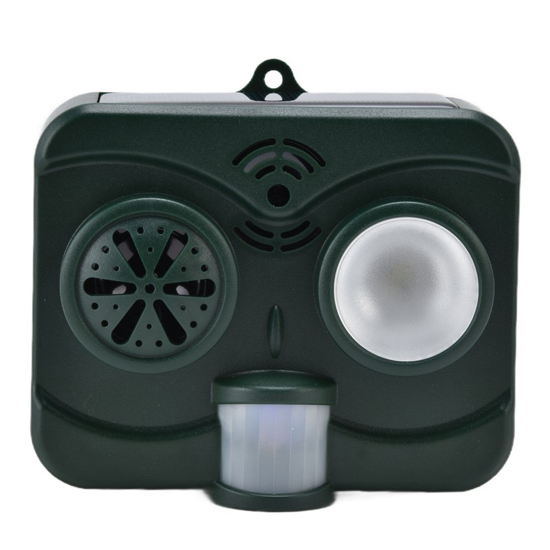 Ultrasonic Animal Repeller Waterproof Solar Bird Repellent Flashing Light for
