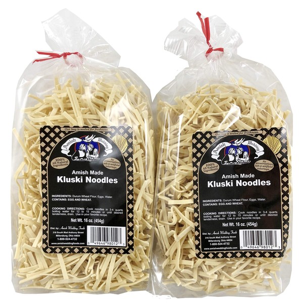 Amish Wedding Kluski Noodles, 16 Ounce Bag (Pack of 2)