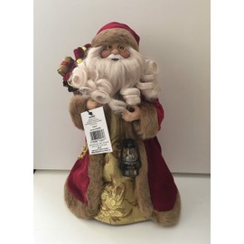 30cm Tree Top Santa or Free Standing Christmas Decoration - Red