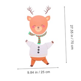 NOLITOY 1pc Christmas Fridge Magnets Xmas Refrigerator Decals Snowman Handle Covers Christmas Fridge Decals Santa Claus Decoration Christmas Window Cling PVC Office Metal Door Cupboard