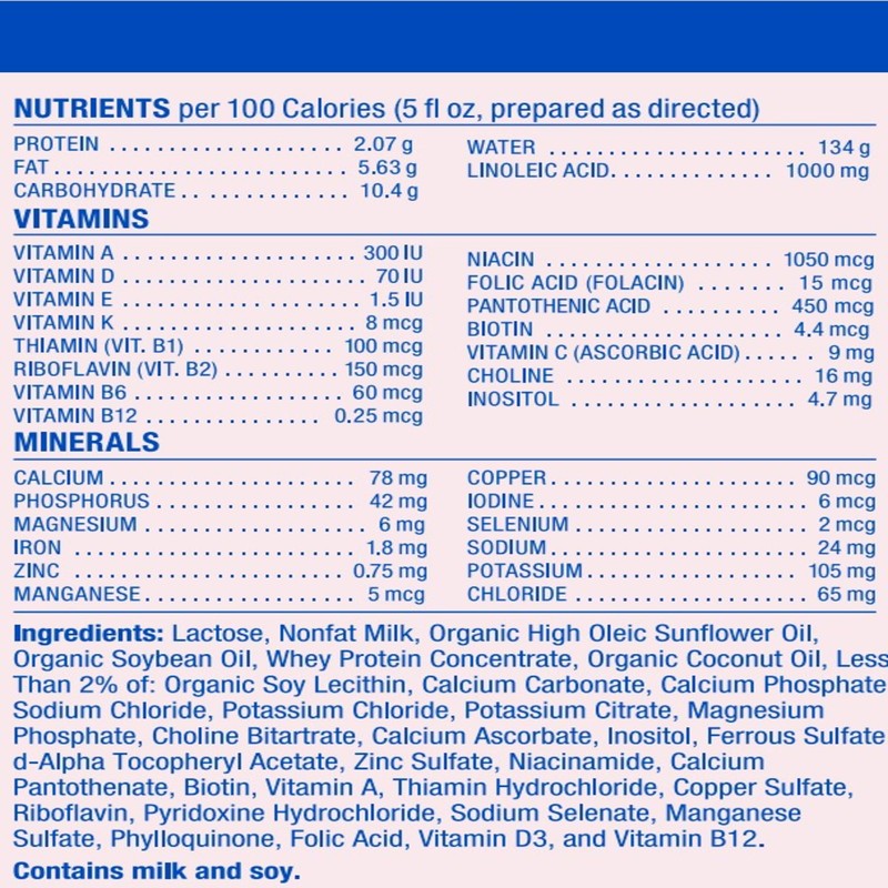 Baby's Only Baby Formula, Complete Nutrition Infant Formula, Milk Based