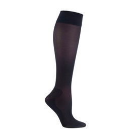 IOMI - Womens Knee High Graduated Compression Flight and Travel Socks for DVT (4-7 uk, Black)