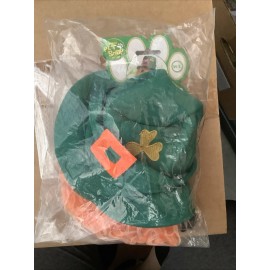 Rubie’s Saint Patricks Day Green Hat With Beard Pet Dog Costume Accessory