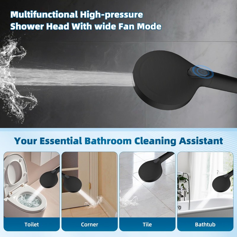 Hibbent All Metal Shower Head, 10'' High Pressure Rain Shower