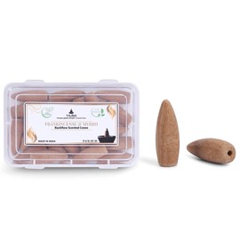 Yajna Frankincense-and-Myrrh-100%-Natural-Incense-Backflow-Cones-for-Waterfall Handmade-Organic-Chemicals-Free for-Purification-Relaxation-Positivity-Meditation The-Best-scents-20-Count