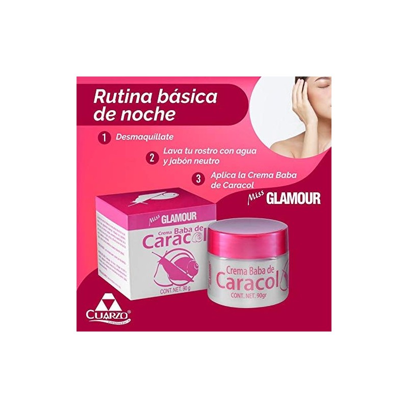 Crema de Baba de Caracol Miss Glamour 90G Antiarrugas y