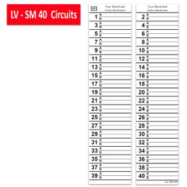 Littversions 40 Circuits 2 Pack Vinyl Replacement for Siemens Electrical Circuit Breaker Panel Directory Labels Decal Sticker Load Centers DIRLBLK Waterproof