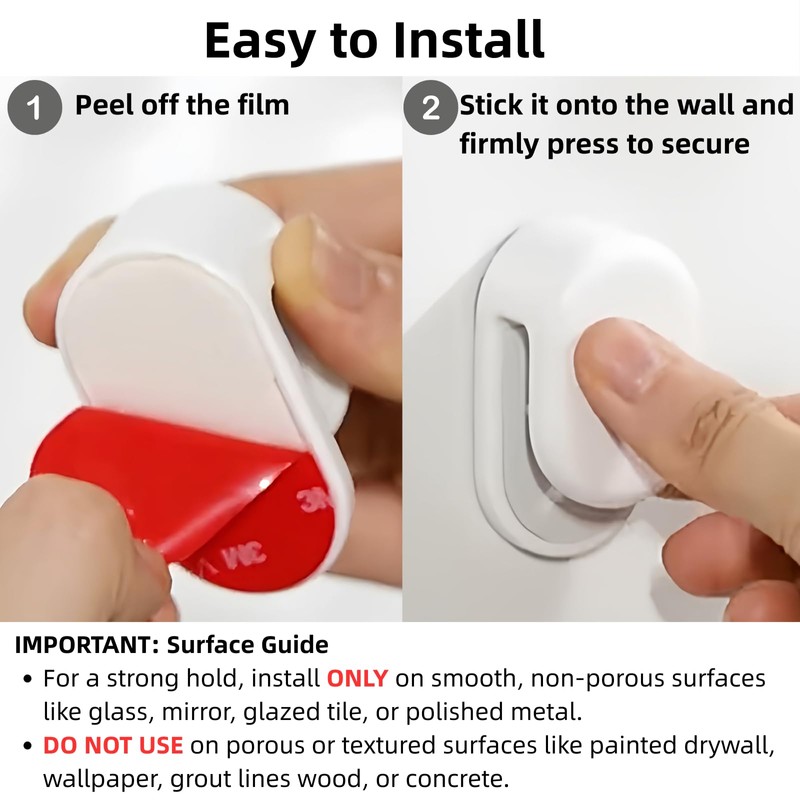 3-Pack Toothpaste Holders Wall Mounted, Adhesive Tube Clips for Bathrooms
