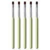 DANNEASY 5pcs Acrylic Nail Brush Flat Nail Clean Up Brush