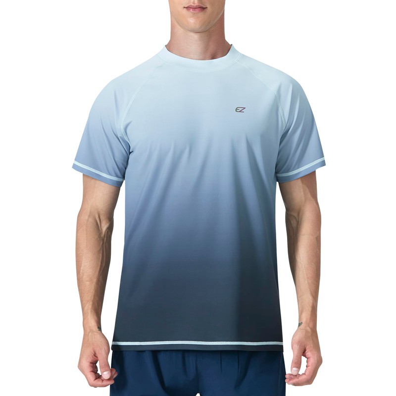 Camisetas de natación para hombre, protección solar UPF 50+, playera