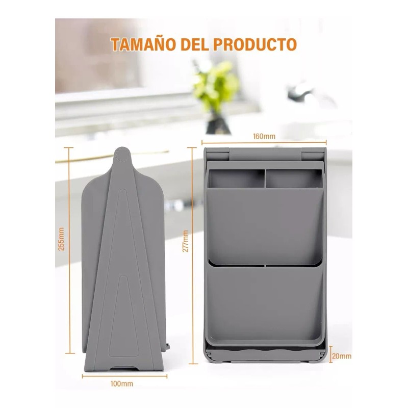 Seasky Porta Cubiertos 8 Compartimentos Soporte Tapa Ollas 2 Caras