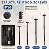 #14 x 4-1/2 Inch Structural Wood Screws Kit(85PCS), Heavy Duty