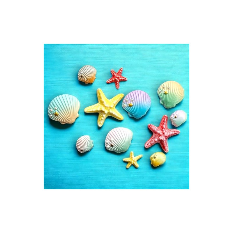Fridge Magnets, Set of 12 Sea-Themed Decorative Magnets – Ocean-Inspired