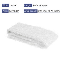 sourcing map Fiberglass Mat, 0.75 Oz Fiberglass Chopped Strand Mat 1x3m(39'' Wide x 3.28yd Long) for Cars Boats Vacuum Bagging Molding Composites Repair