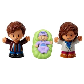 Fisher-Price Replacement Parts for Collectible Little People Big Helpers Family Dollhouse FTL14 - Replacement Hispanic Figures Dad Mom and Baby