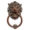 7 inch Large Regency Lions Head Door Knocker,Solid Brass,Antique Bronze