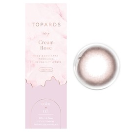 [ 指原莉乃 プロデュース カラコン ] TOPARDS (トパーズ) ワンデー 10枚入り クリームローズ（度なし）[0.00]