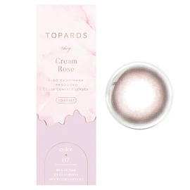 [ 指原莉乃 プロデュース カラコン ] TOPARDS (トパーズ) ワンデー 10枚入り クリームローズ（度なし）[0.00]