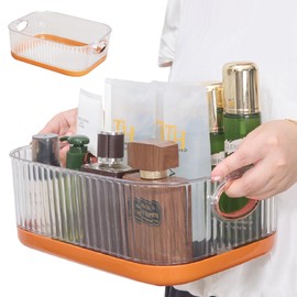 VECELO Storage Box, Storage Case, Set of 2, Width 11.4 x Depth 8.5 x Height 3.9 inches (29 x 21.5 x 10 cm), Finished Product, Durable, Small, Desk Storage, Cosmetics, Tabletop, Small Items, Storage