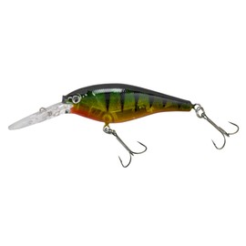 Berkley Flicker Shad Fishing Lure, Flashy Perch, 3/16 oz, 2in | 5cm Crankbaits, Size, Profile and Dive Depth Imitates Real Shad, Equipped with Fusion19 Hook