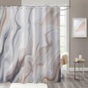GCIREC Brown Marble Shower Curtain, Tan Brown Mix Grey Ombre