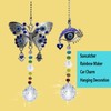 Window Hanging Suncatcher with Crystal Blue Butterfly Garden Decoration (Butterfly