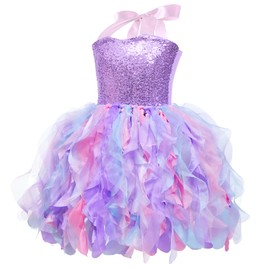 Mermaid Christmas Tutu Dress for Girls Sequin Tulle Fairy Ball Dresses for Toddler Kid Little Girl Fancy Sparkly Princess Birthday Party Outfit Size 11-12